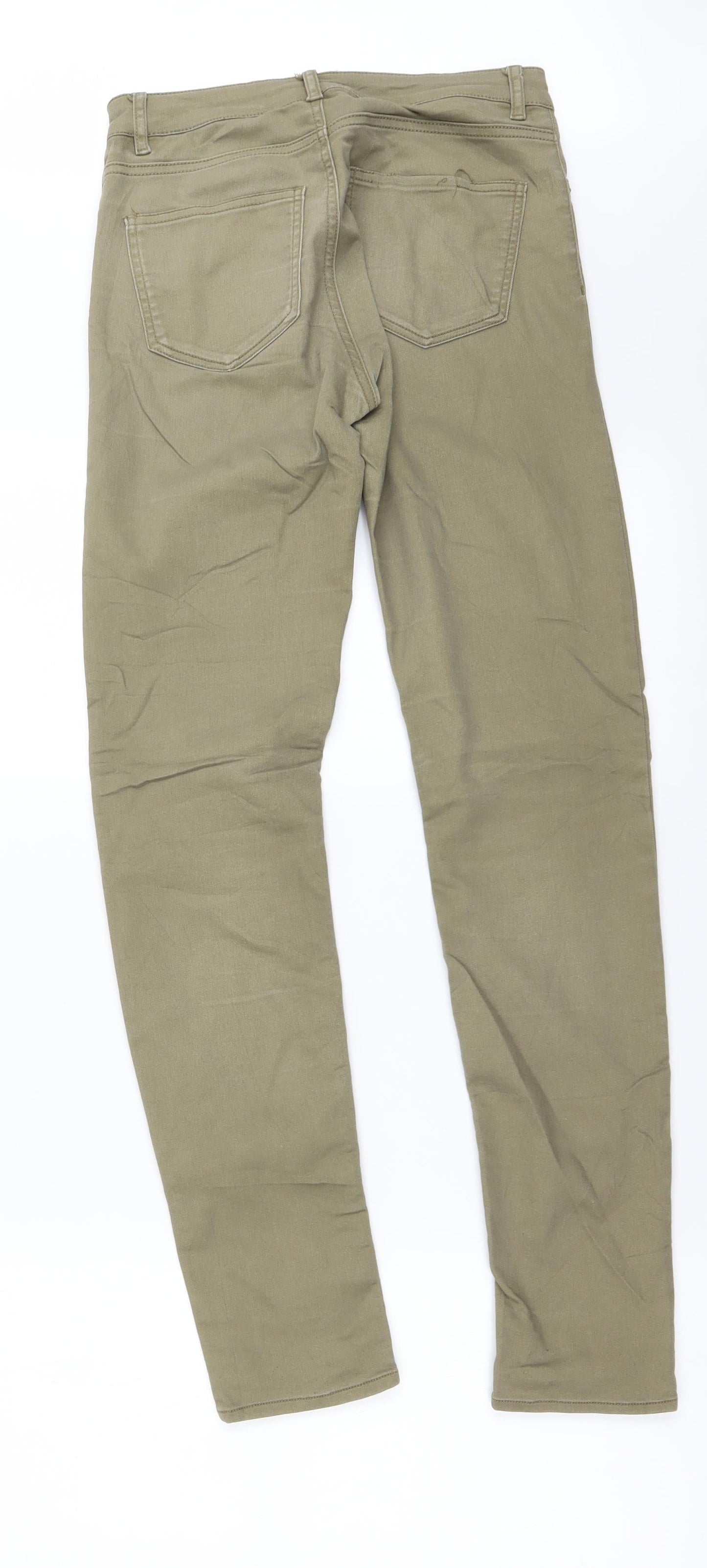 Womens UK Size M H&M Regular Fit Skinny Beige Jeans