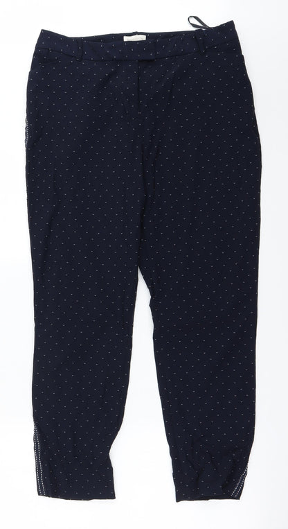 Monsoon Womens Blue   Trousers  Size 14 L23 in