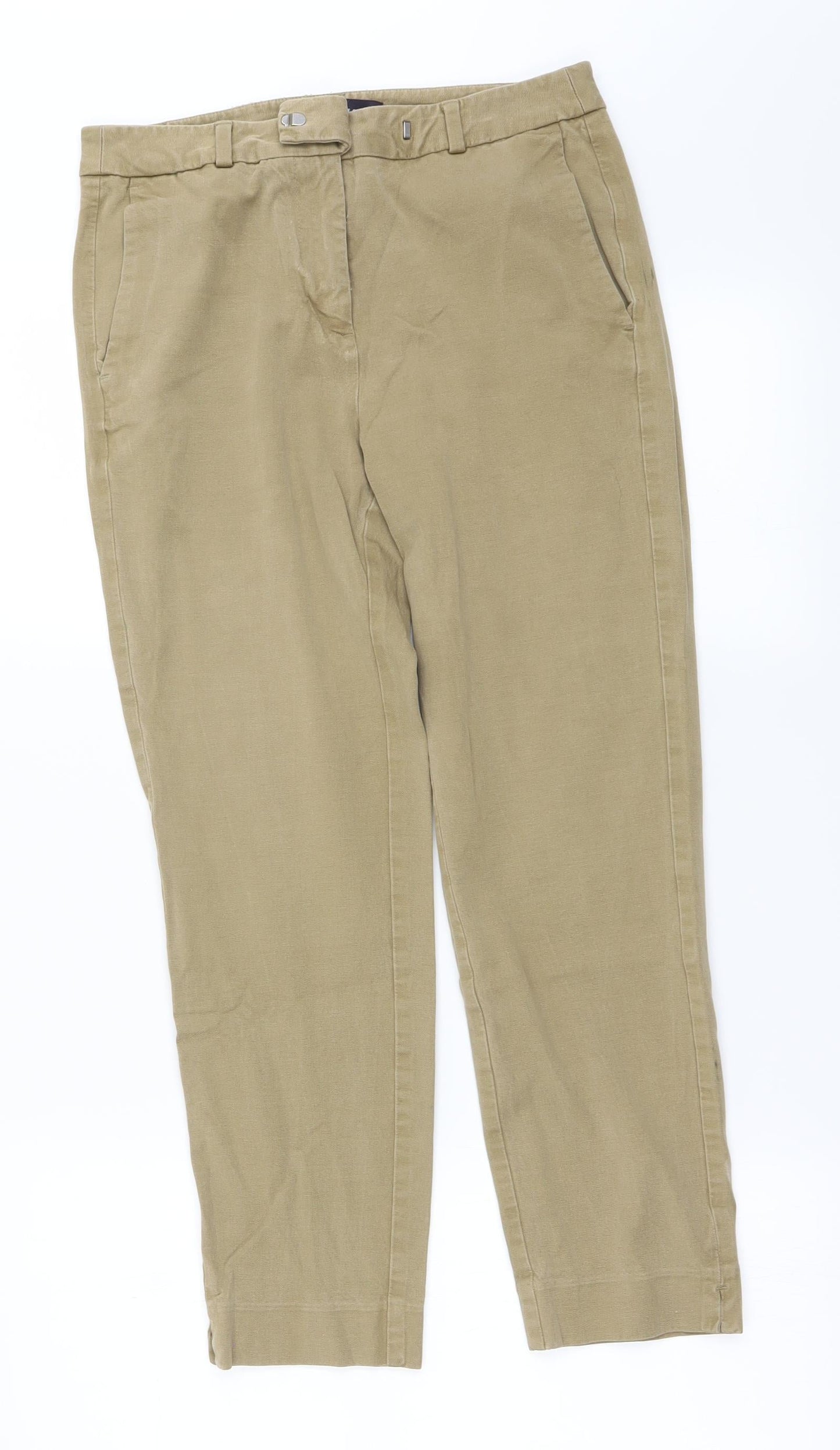 Womens UK Size 10 Marks and Spencer Regular Fit Tapered Beige Jeans