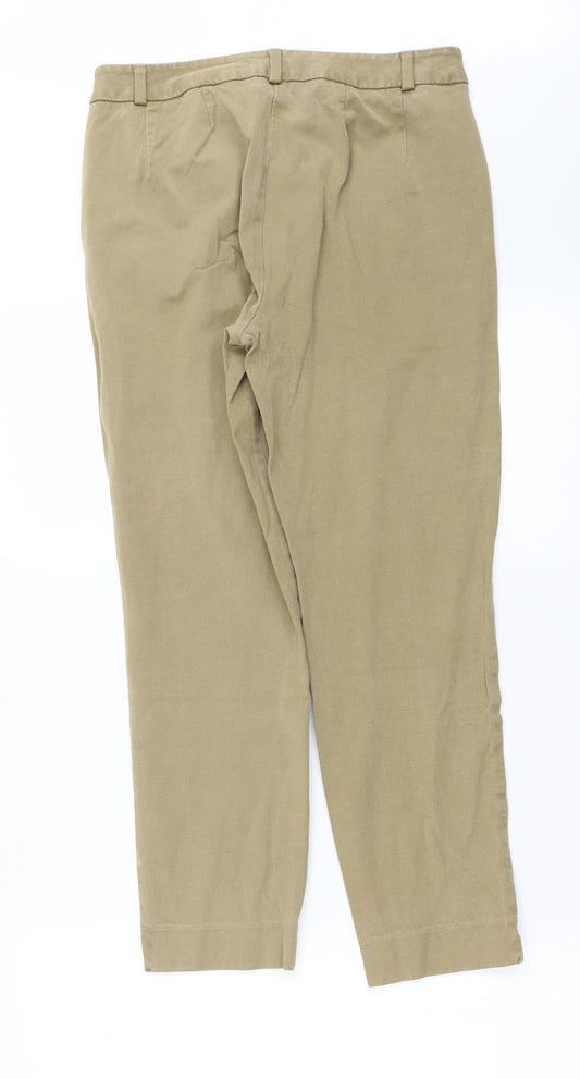 Womens UK Size 10 Marks and Spencer Regular Fit Tapered Beige Jeans
