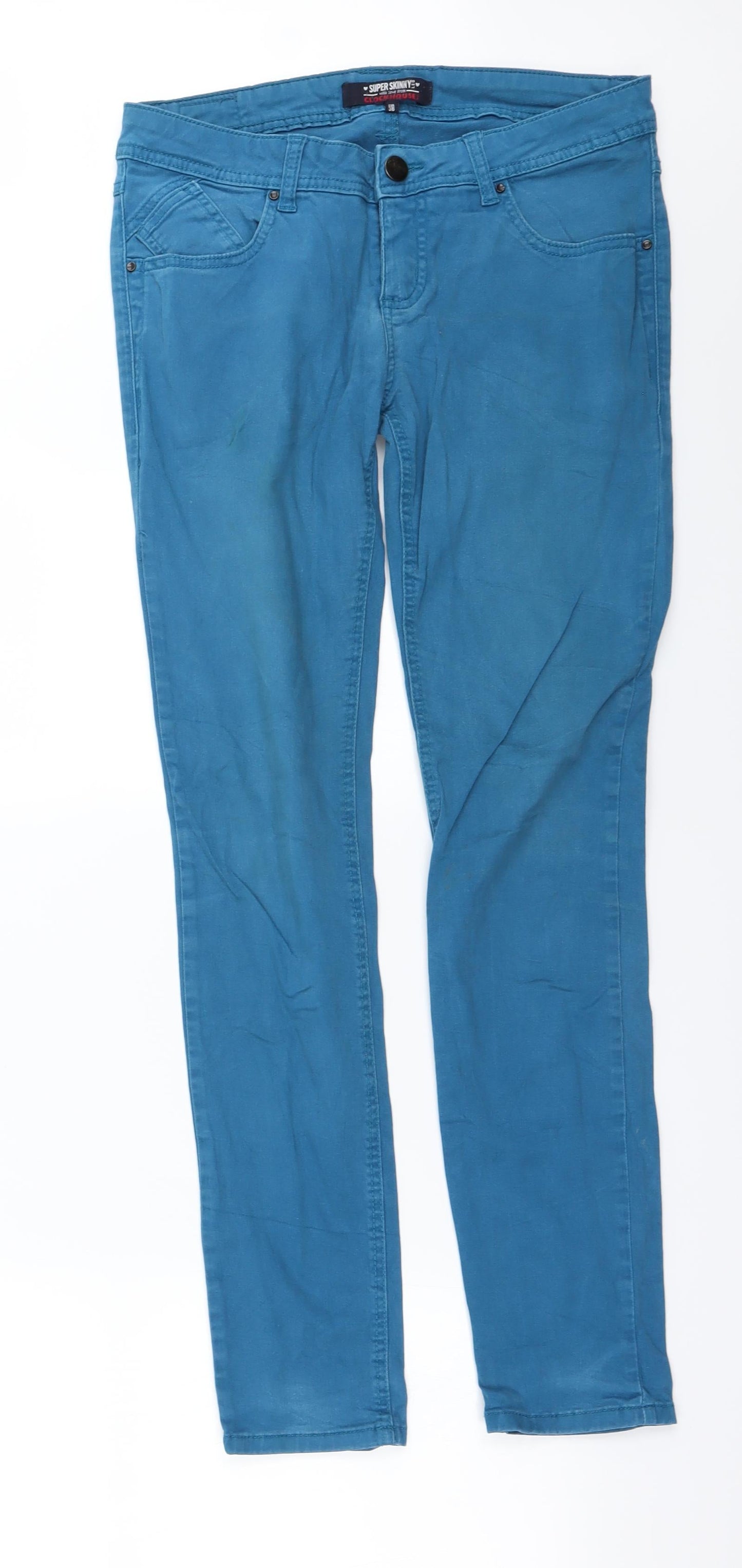 Womens UK Size 10 Preworn Regular Fit Skinny Blue Jeans