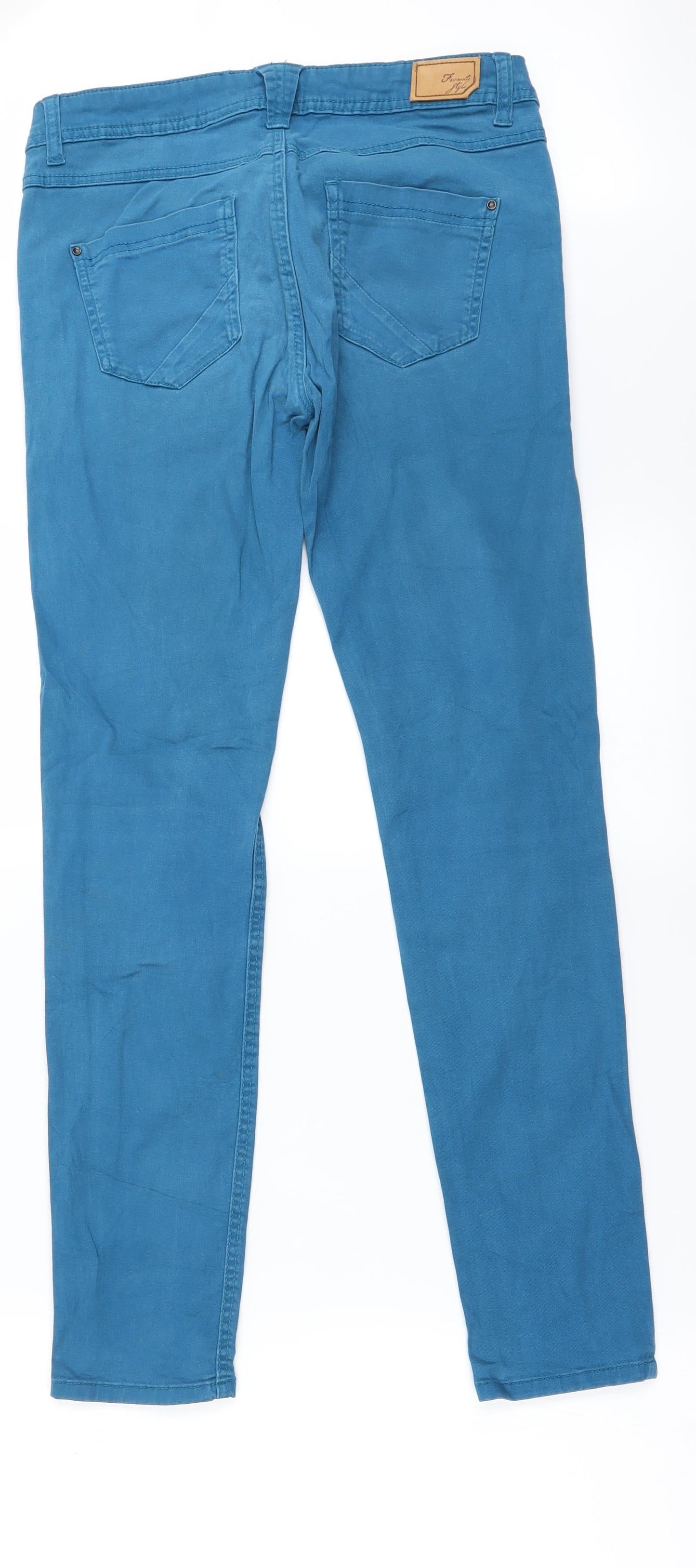 Womens UK Size 10 Preworn Regular Fit Skinny Blue Jeans
