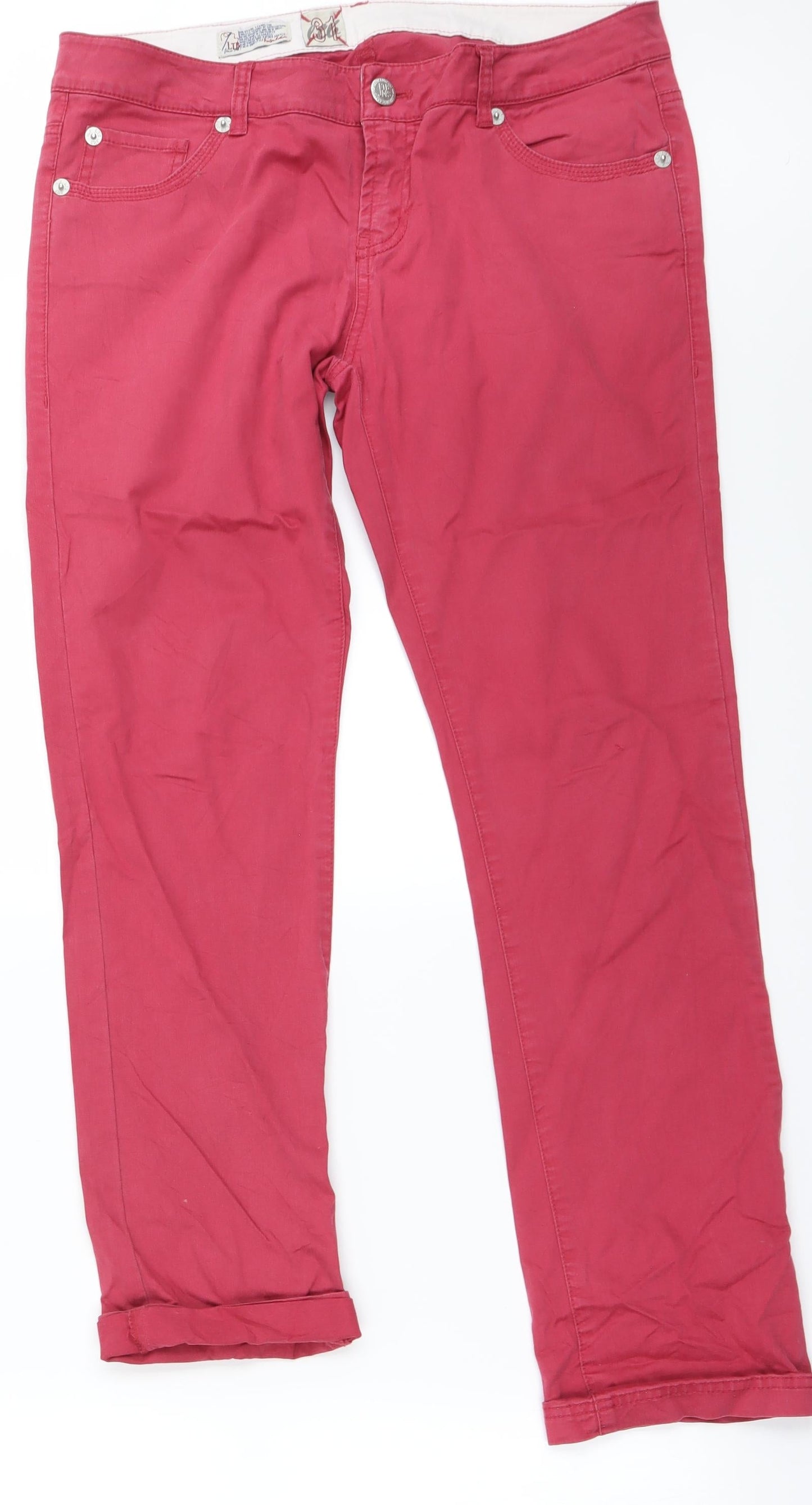 Preworn Womens Red   Skinny Jeans Size 32 in L29 in
