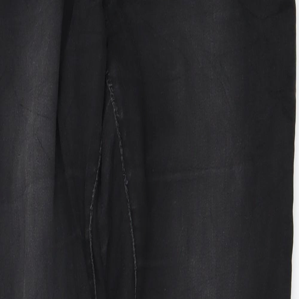 Womens UK Size 31 in Preworn Regular Fit Mom Black Jeans