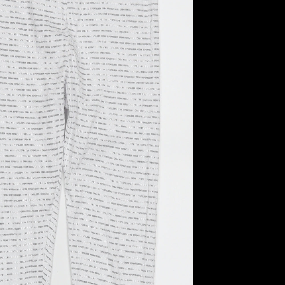 George Girls White   Sweatpants Trousers Size 10-11 Years - Eat Sleep Dream Repeat Loungeear