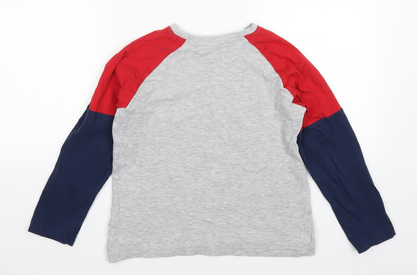 Matalan Boys Multicoloured Colourblock   Pyjama Top Size 11 Years  - Blue and Red