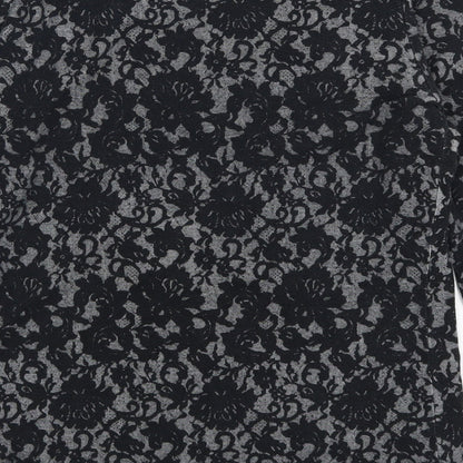Dorothy Perkins Womens Grey Floral  Basic T-Shirt Size 14