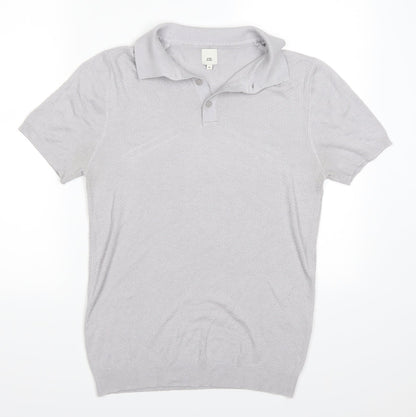 River Island Mens Grey    Polo Size M