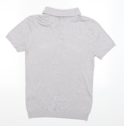 River Island Mens Grey    Polo Size M