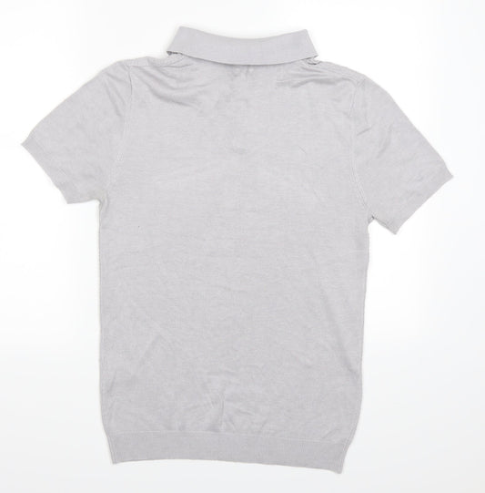 River Island Mens Grey    Polo Size M