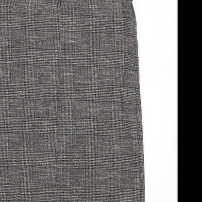 Zara Womens Grey Check  T-Shirt Dress  Size XS