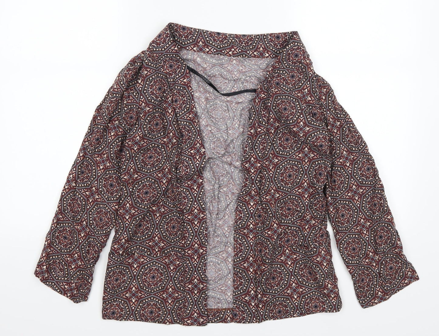 Atmosphere Womens Red Geometric  Jacket  Size 8