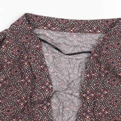 Atmosphere Womens Red Geometric  Jacket  Size 8