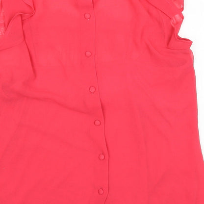 Womens UK Size 14 Dorothy Perkins Pink Basic T-Shirt