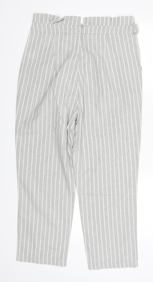 Womens UK Size L Preworn Regular Fit  Grey Trousers