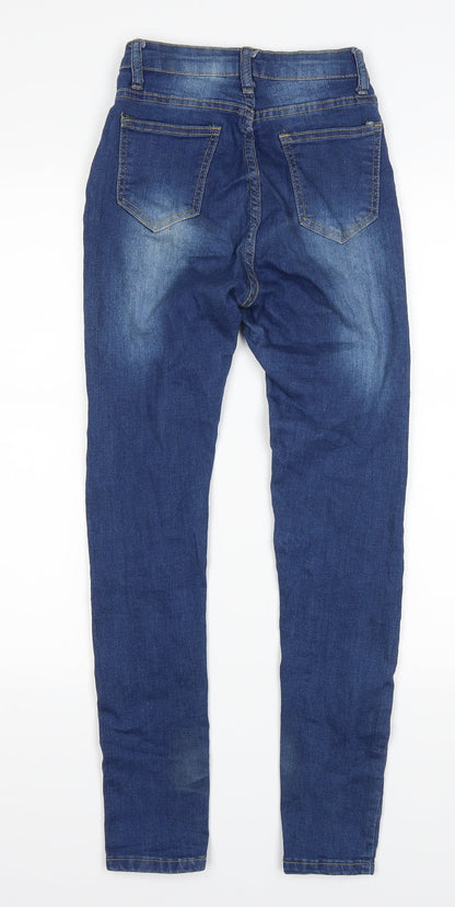 Womens UK Size 6 Denim Wise Regular Fit Skinny Blue Jeans
