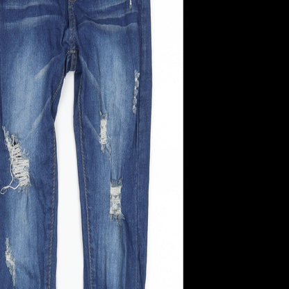 Womens UK Size 6 Denim Wise Regular Fit Skinny Blue Jeans