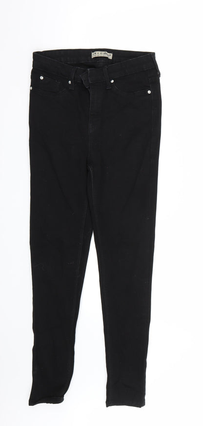 Denim & Co. Womens Black   Skinny Jeans Size 10 L28 in