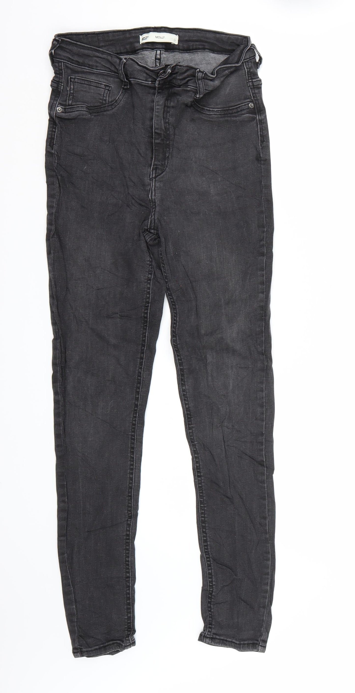 Womens UK Size L Molly Regular Fit Skinny Black Jeans