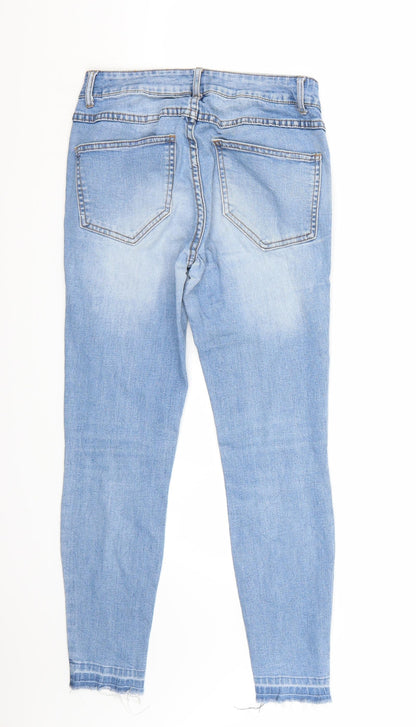 Womens UK Size  Villa Regular Fit Cropped Blue Jeans