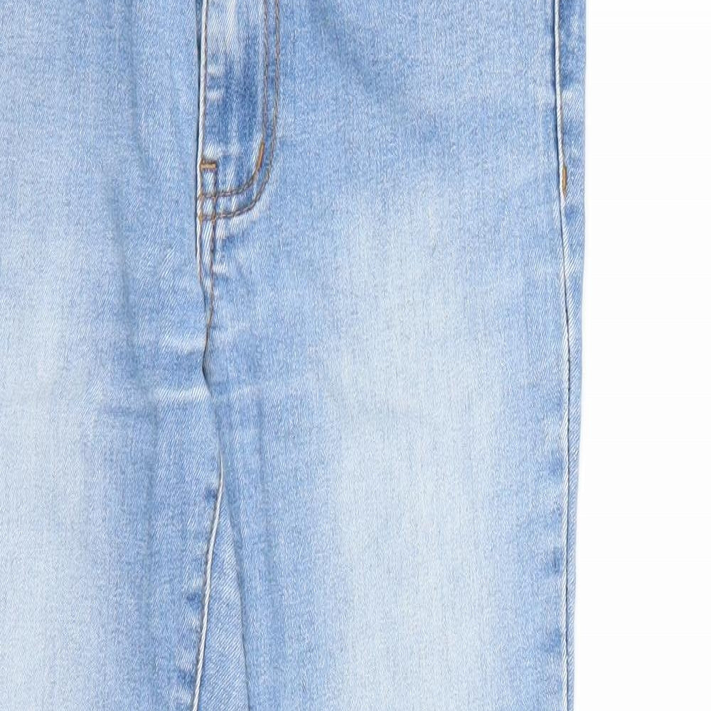 Womens UK Size  Villa Regular Fit Cropped Blue Jeans