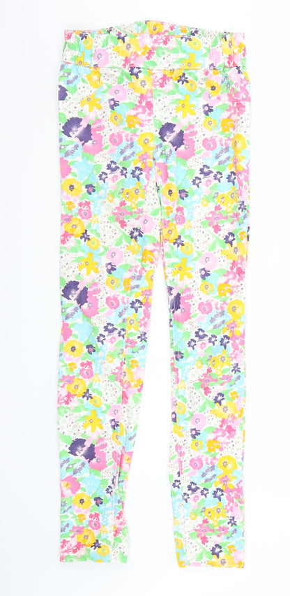 ESMARA Womens White Floral  Skinny Jeans Size 10 L31 in