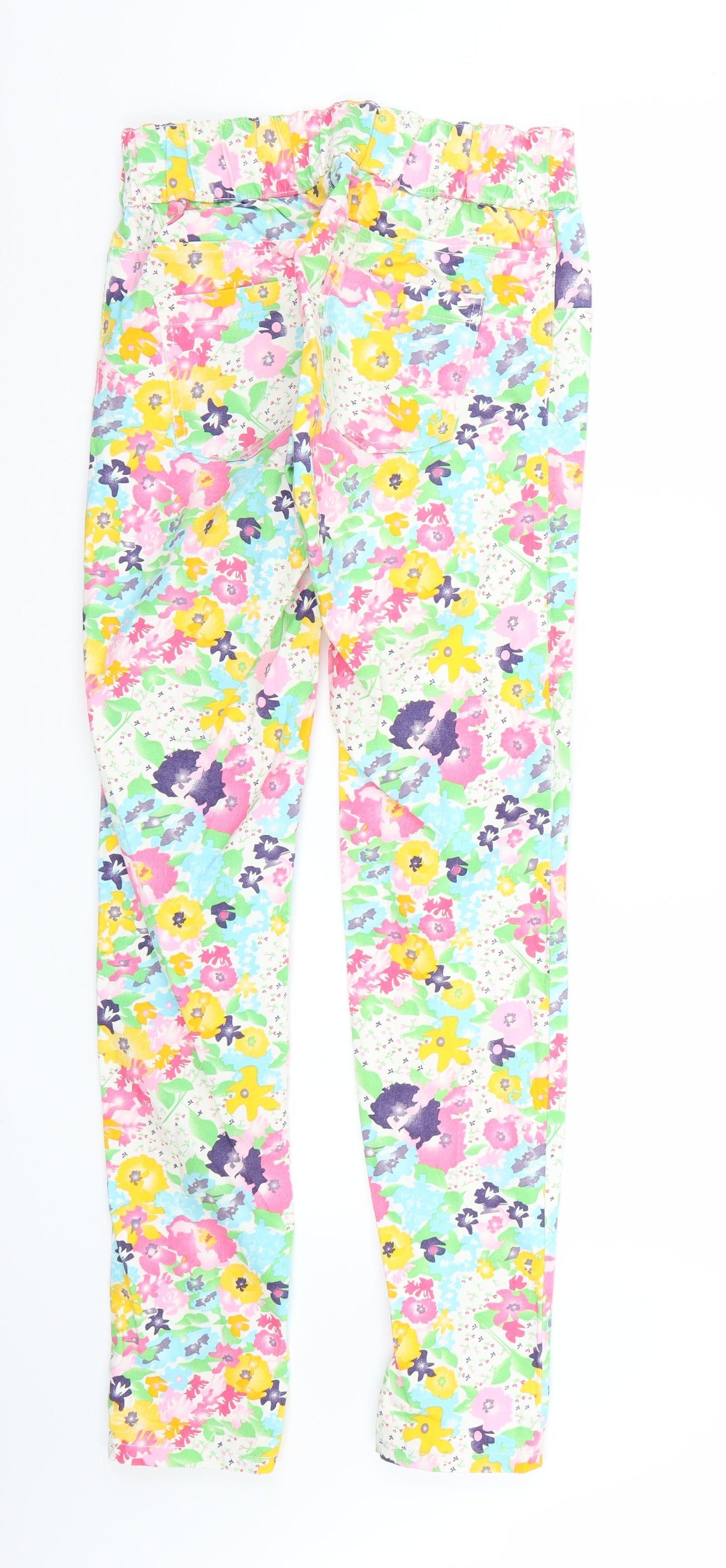 ESMARA Womens White Floral  Skinny Jeans Size 10 L31 in