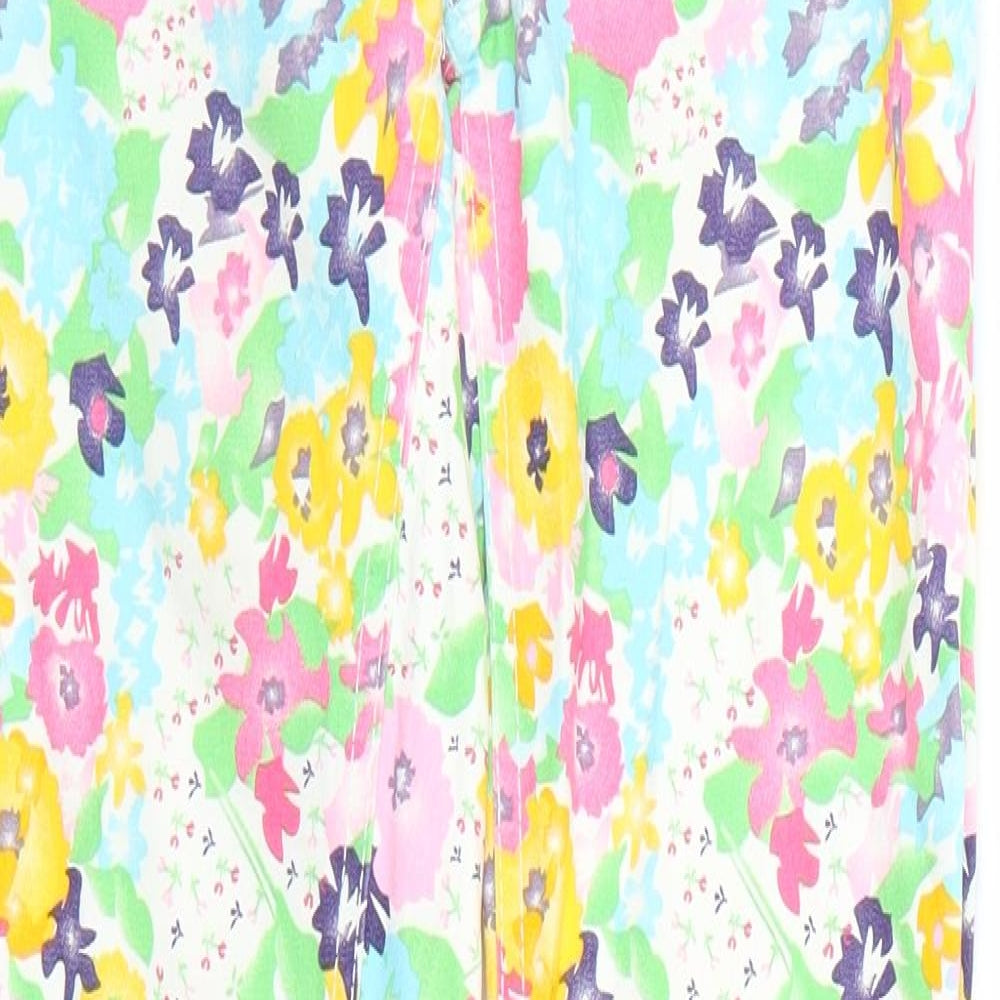 ESMARA Womens White Floral  Skinny Jeans Size 10 L31 in