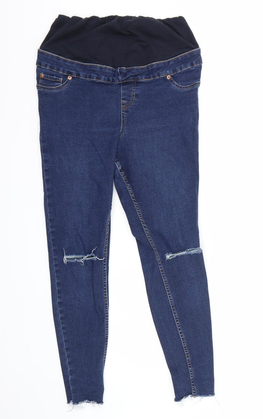 Womens UK Size 10 Newlook Regular Fit Straight Blue Jeans