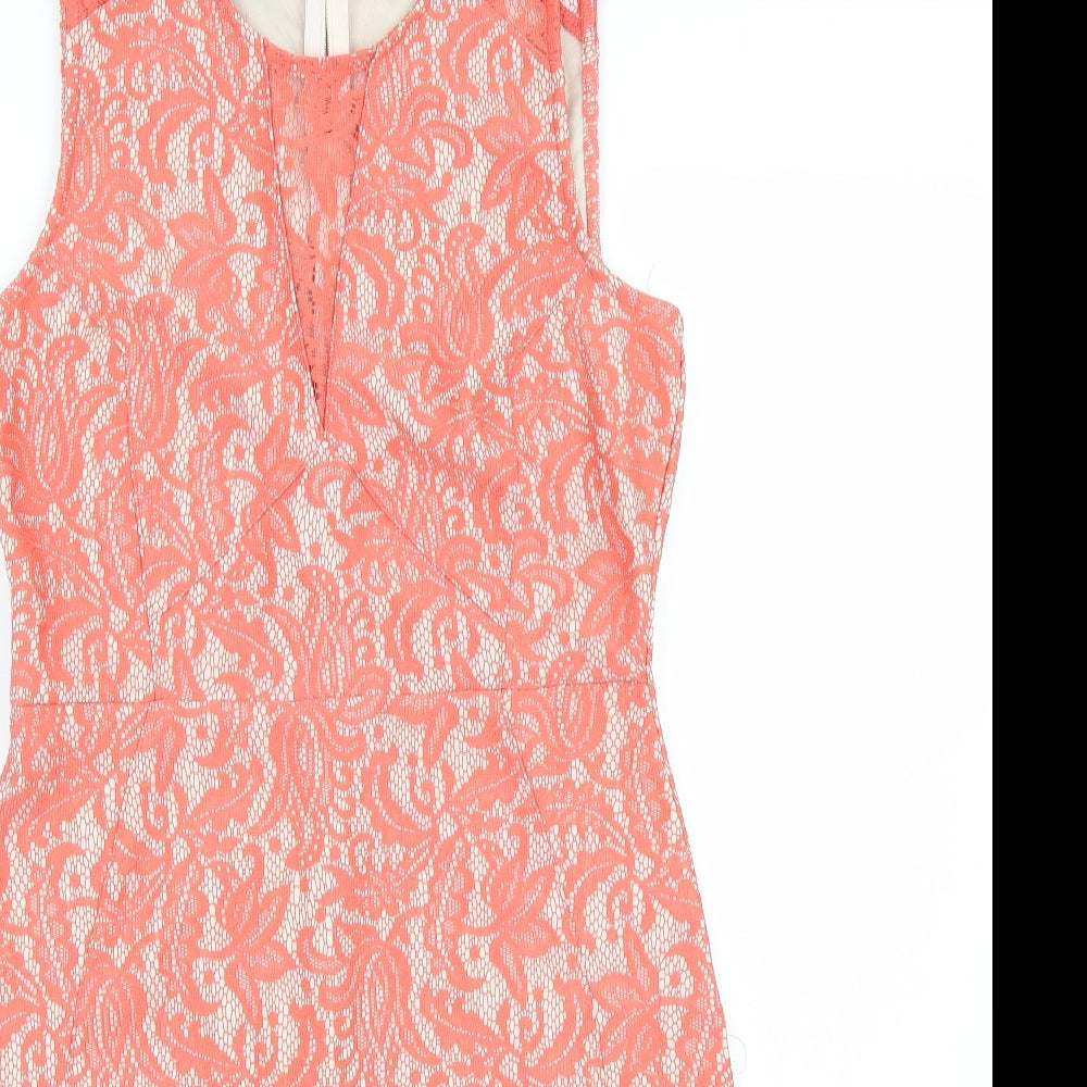 Warehouse Womens Orange   A-Line  Size 12