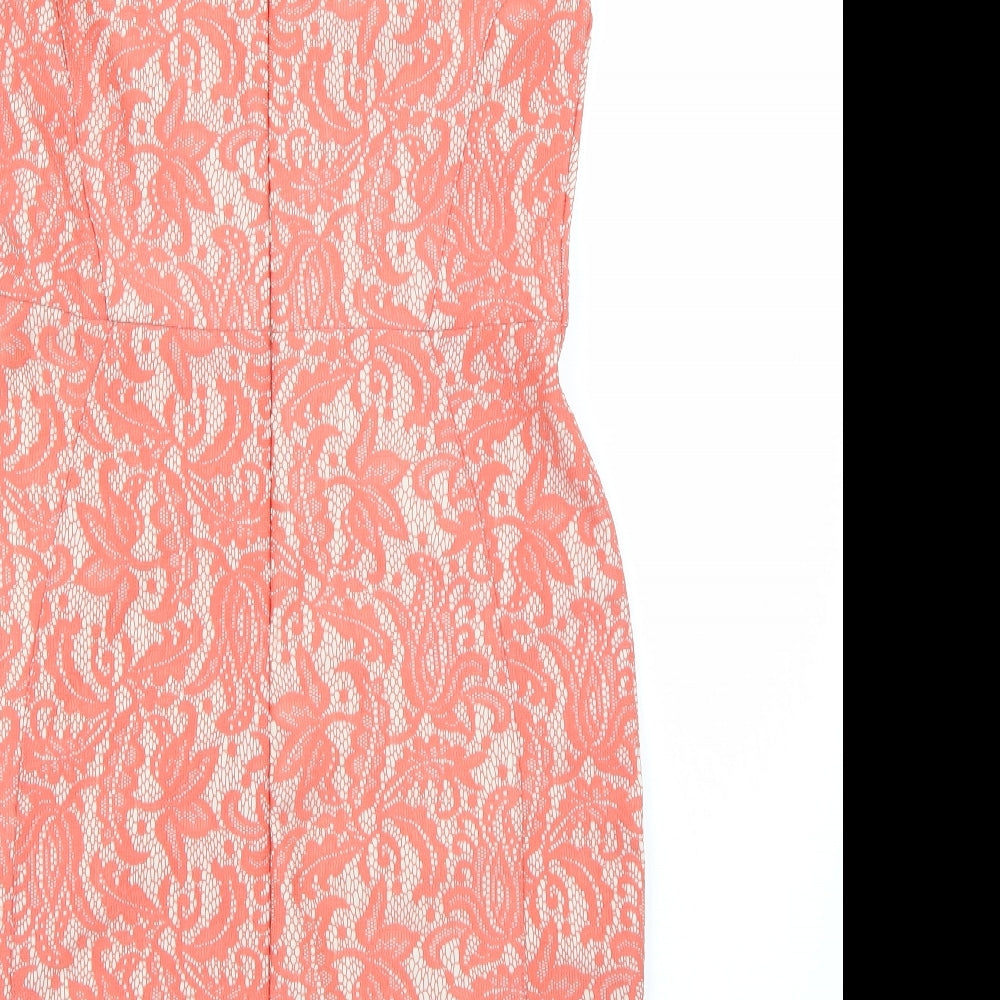 Warehouse Womens Orange   A-Line  Size 12