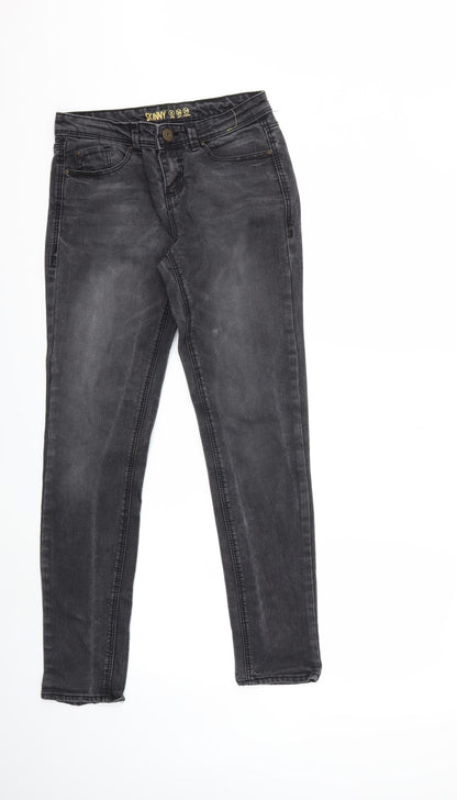 Womens UK Size 8 Preworn Regular Fit Skinny Grey Jeans