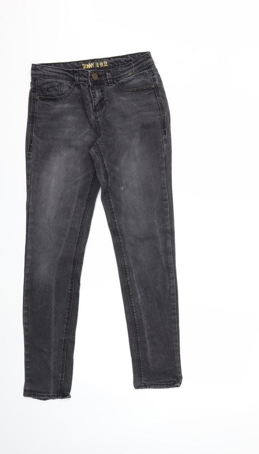 Womens UK Size 8 Preworn Regular Fit Skinny Grey Jeans