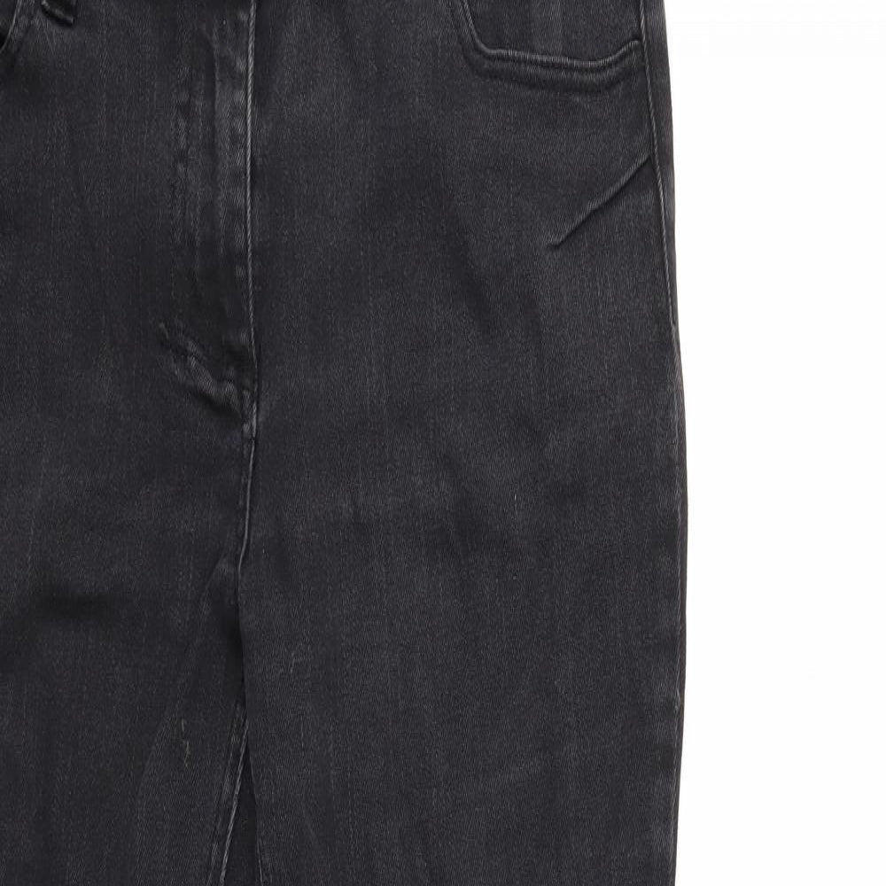 Womens UK Size 14 Preworn Regular Fit Skinny Black Jeans