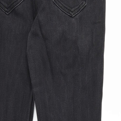 Womens UK Size 14 Preworn Regular Fit Skinny Black Jeans