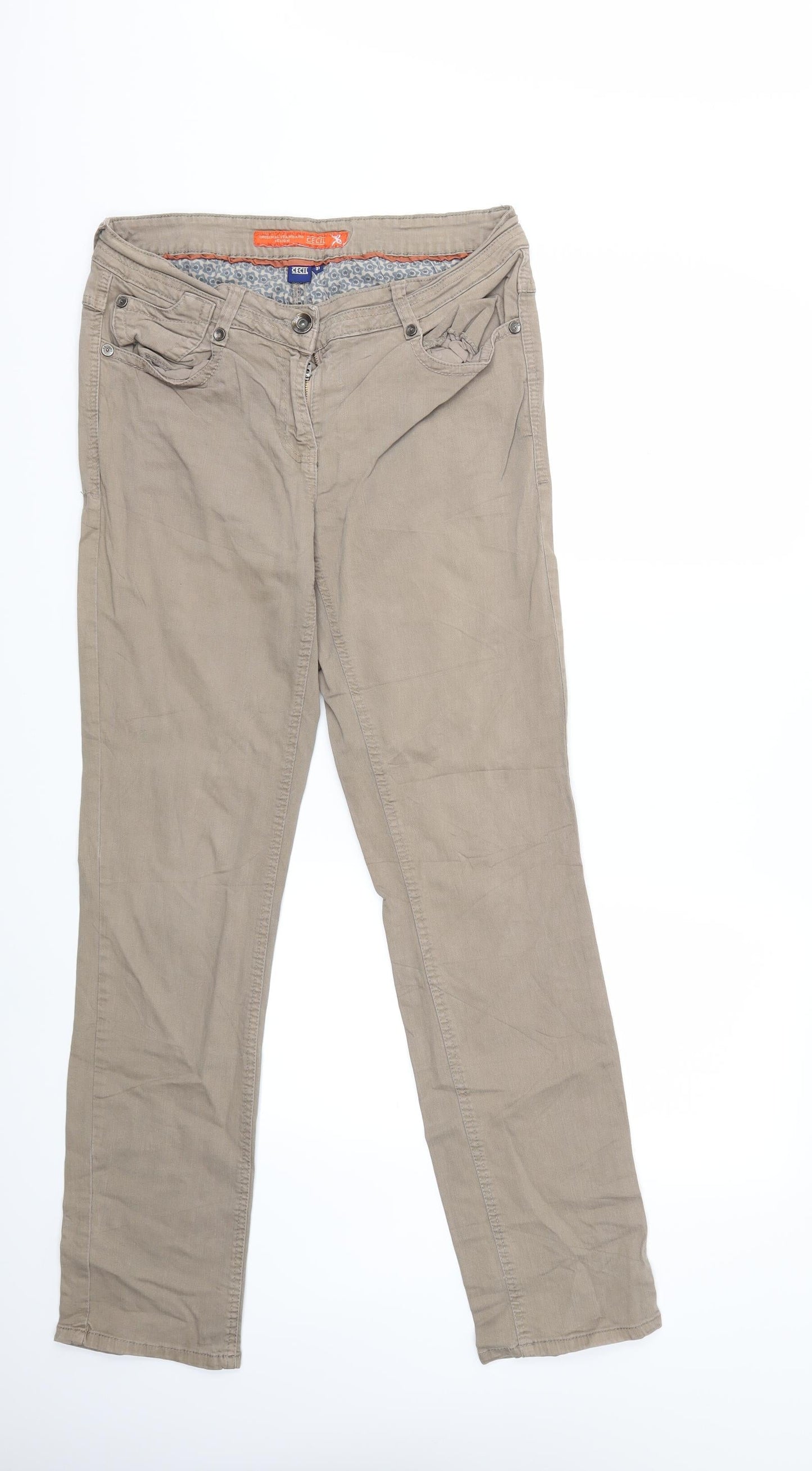 Cecil Mens Brown  Denim Straight Jeans Size 31 in L31 in