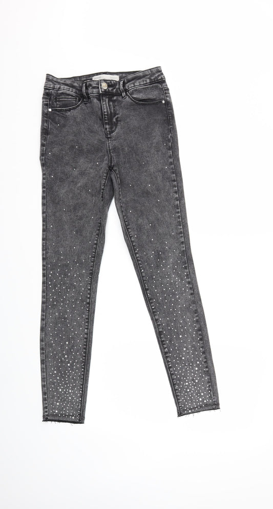 George Womens Grey  Denim Skinny Jeans Size 8 L28 in