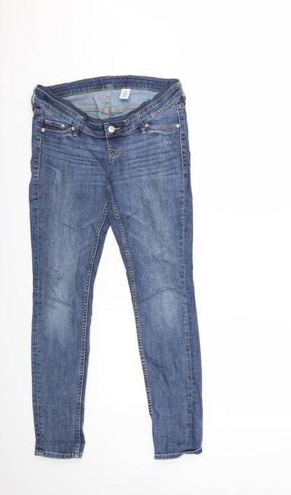 Womens UK Size S H&M Regular Fit Skinny Blue Jeans