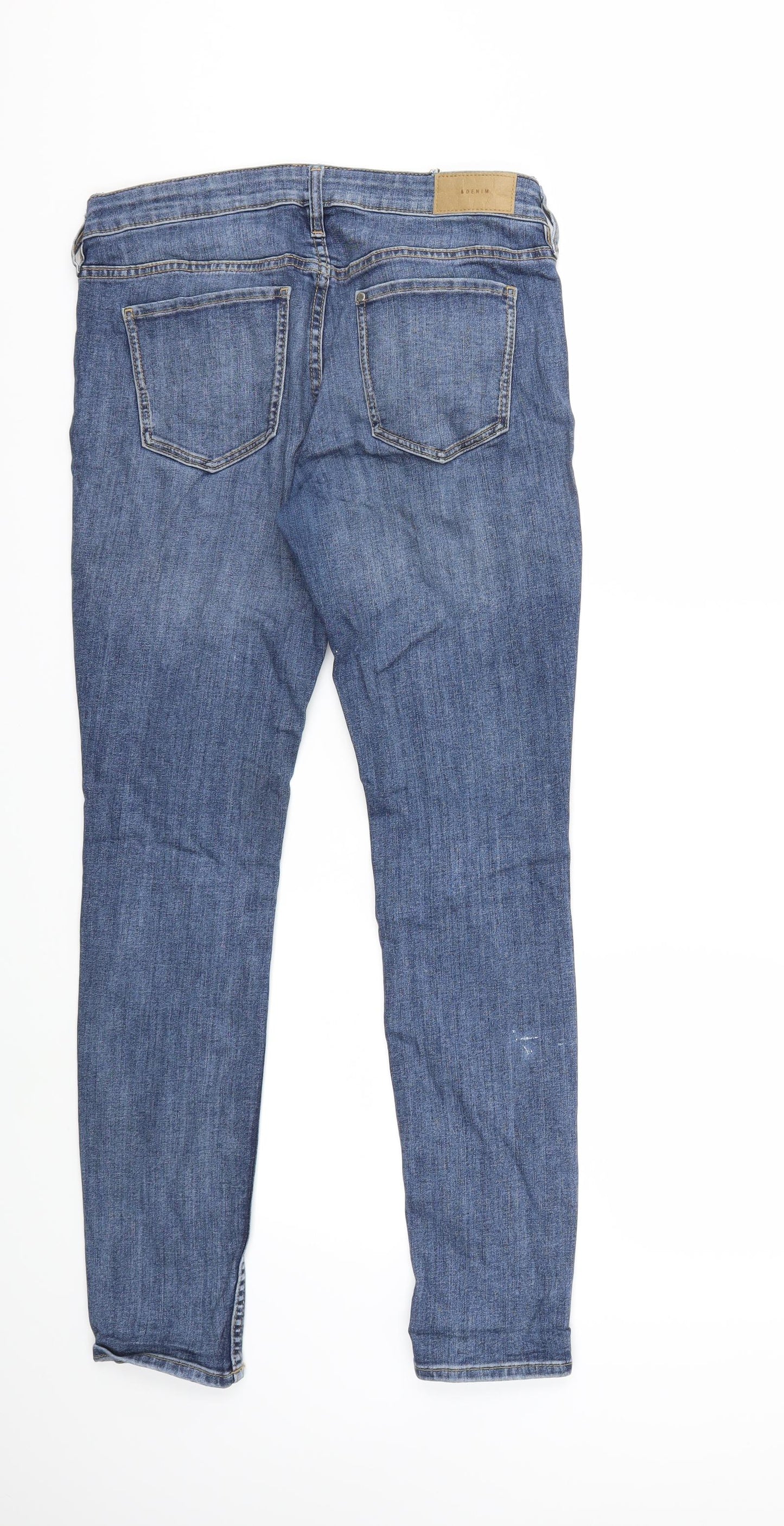 Womens UK Size S H&M Regular Fit Skinny Blue Jeans
