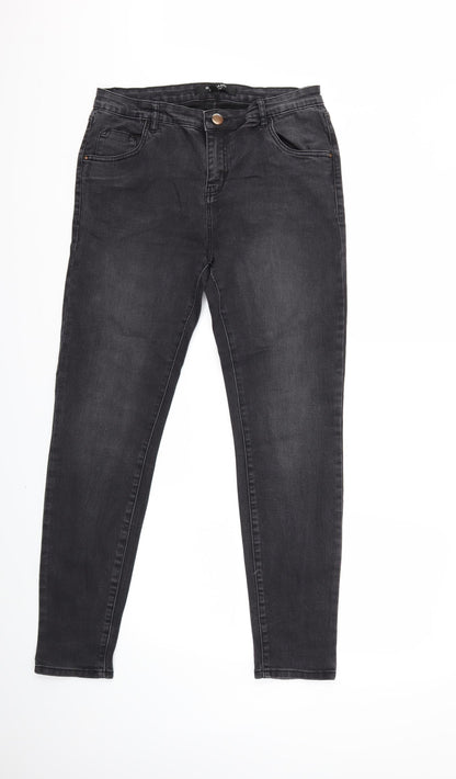 Select Womens Black  Denim Skinny Jeans Size 14 L30 in