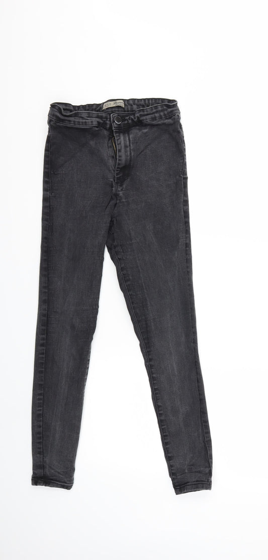 Denim & Co. Womens Grey  Denim Skinny Jeans Size 12 L26 in