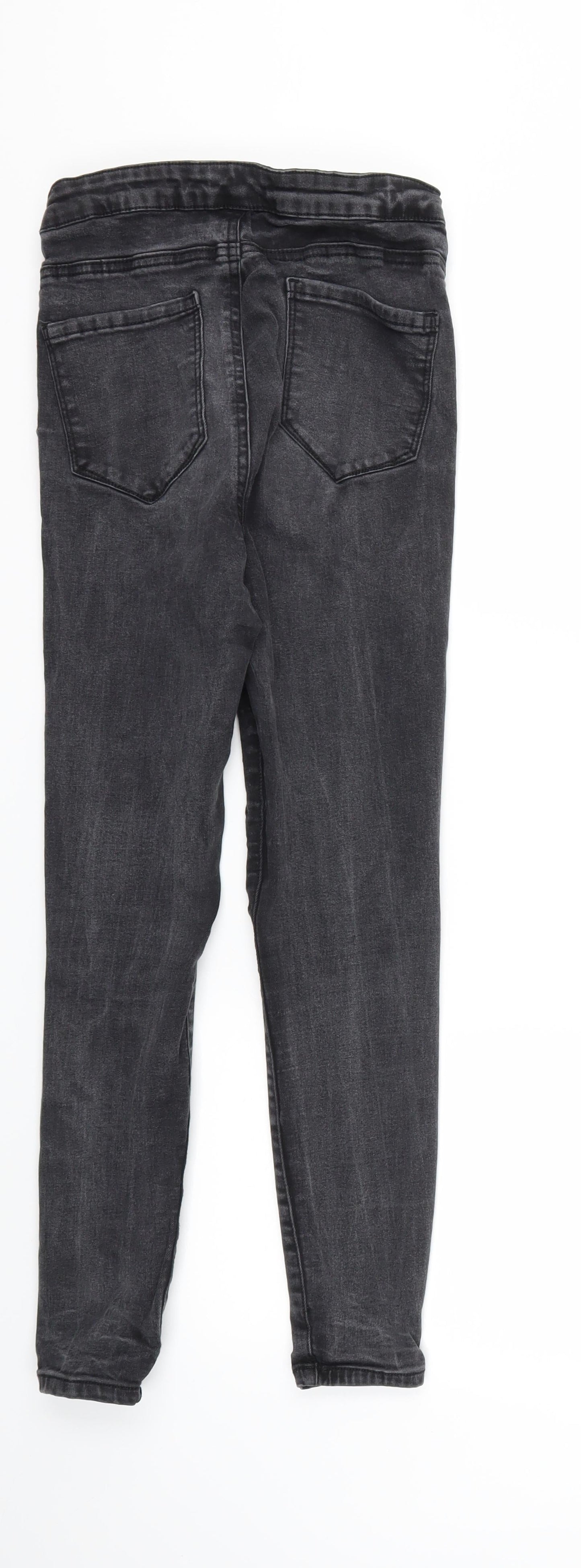 Denim & Co. Womens Grey  Denim Skinny Jeans Size 12 L26 in