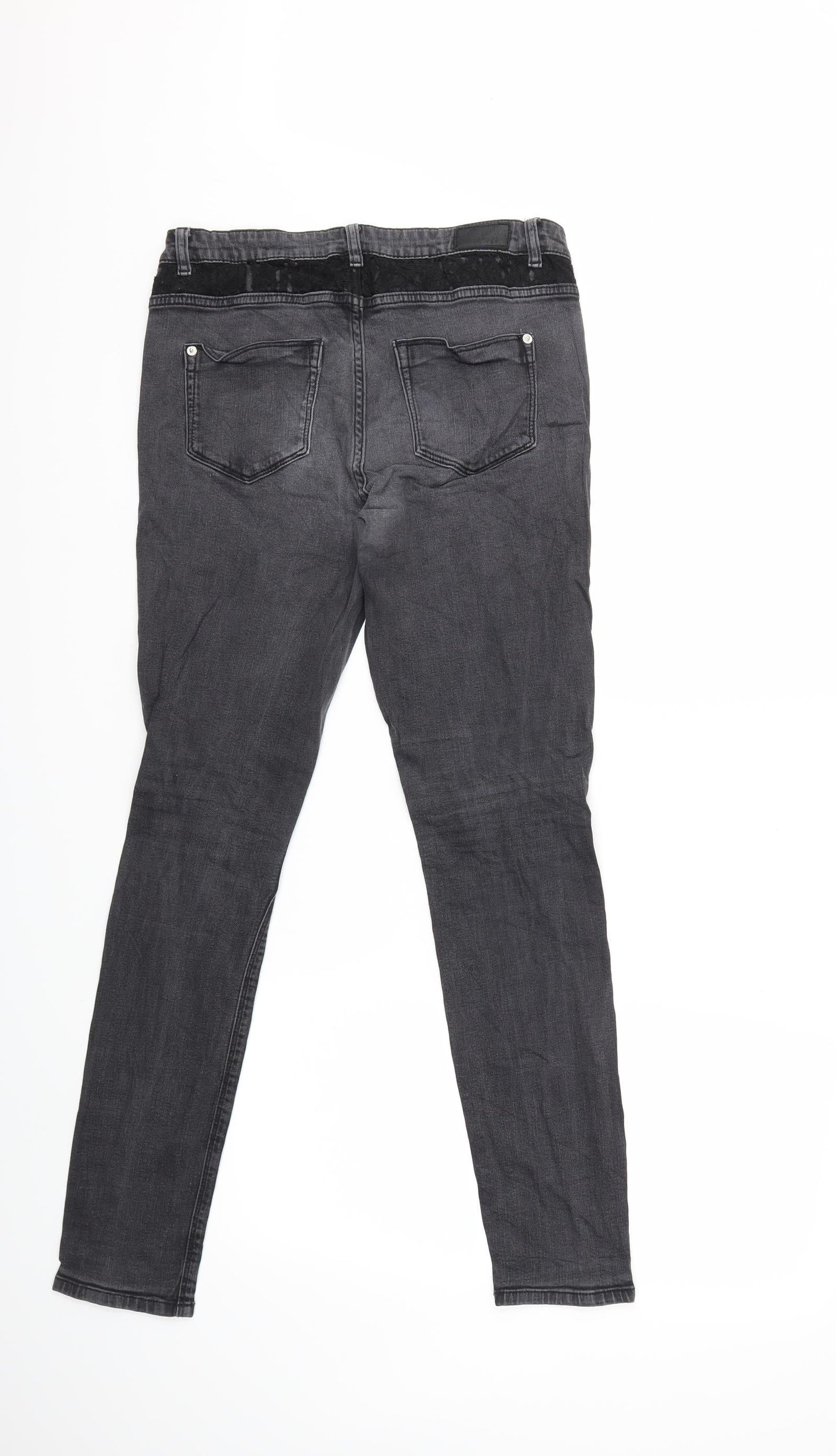 ORSAY Womens Grey  Denim Skinny Jeans Size 12 L30 in