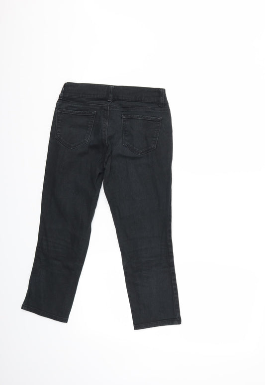 United Colors of Benetton Womens Black  Denim Cropped Jeans Size 28 in L21 in