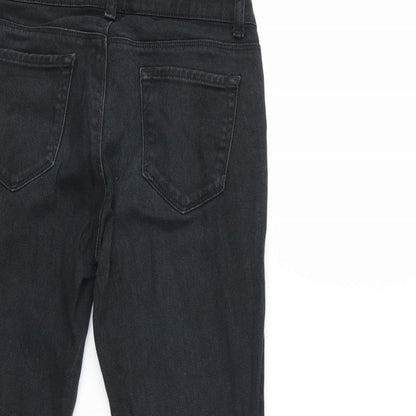 United Colors of Benetton Womens Black  Denim Cropped Jeans Size 28 in L21 in