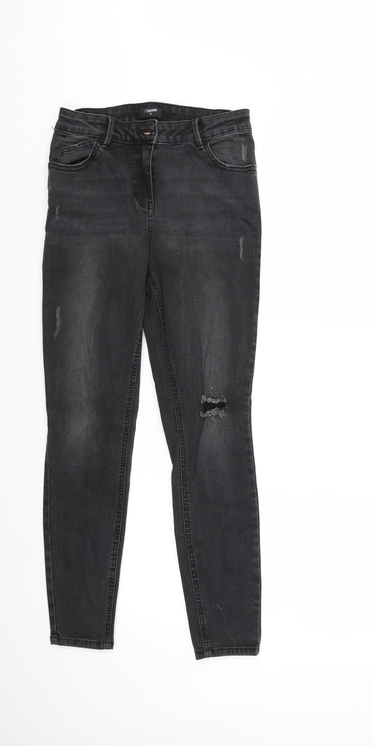 Matalan Womens Black  Denim Skinny Jeans Size 10 L29 in