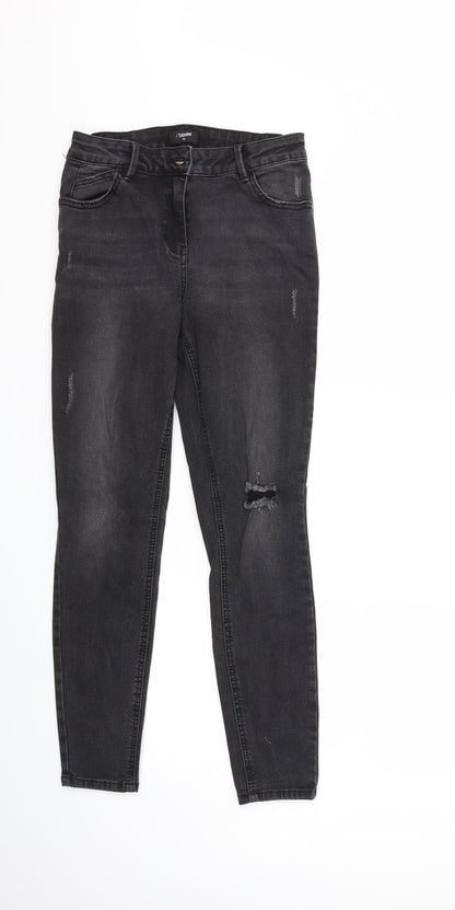 Matalan Womens Black  Denim Skinny Jeans Size 10 L29 in