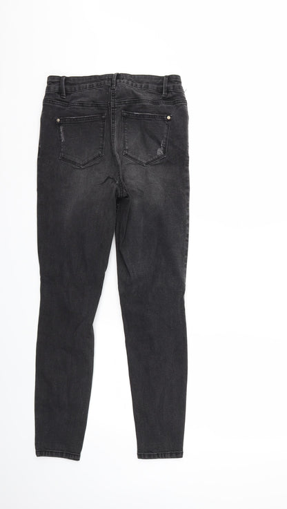 Matalan Womens Black  Denim Skinny Jeans Size 10 L29 in