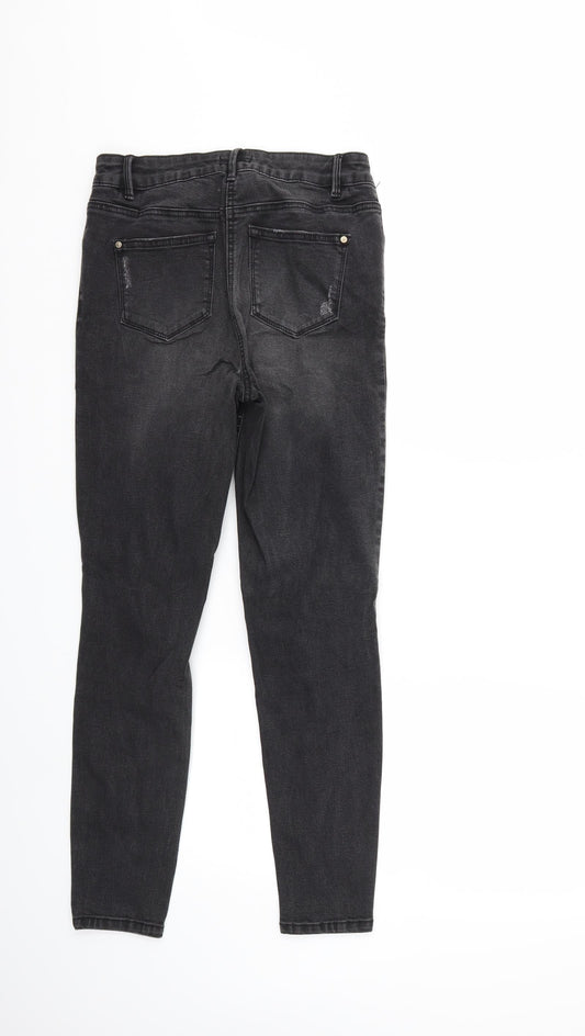 Matalan Womens Black  Denim Skinny Jeans Size 10 L29 in