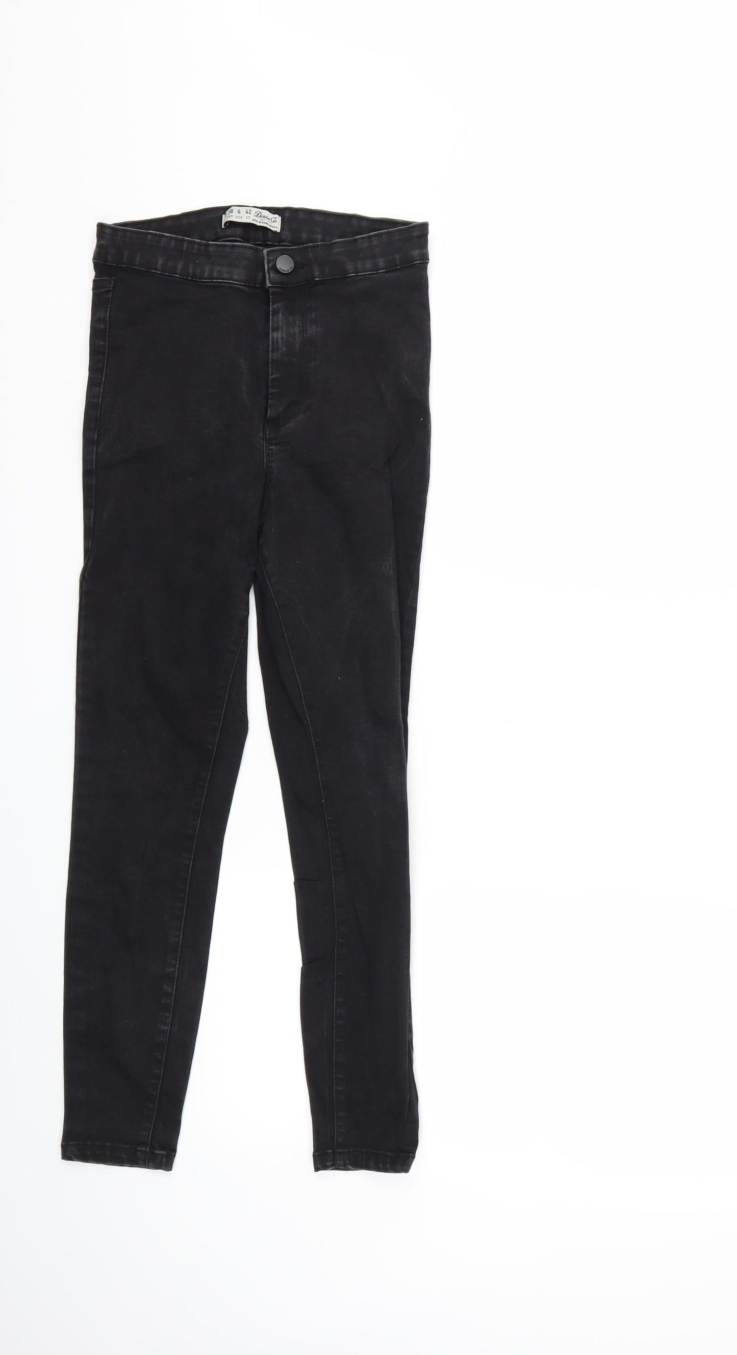 Denim & Co. Womens Black  Denim Skinny Jeans Size 10 L25 in